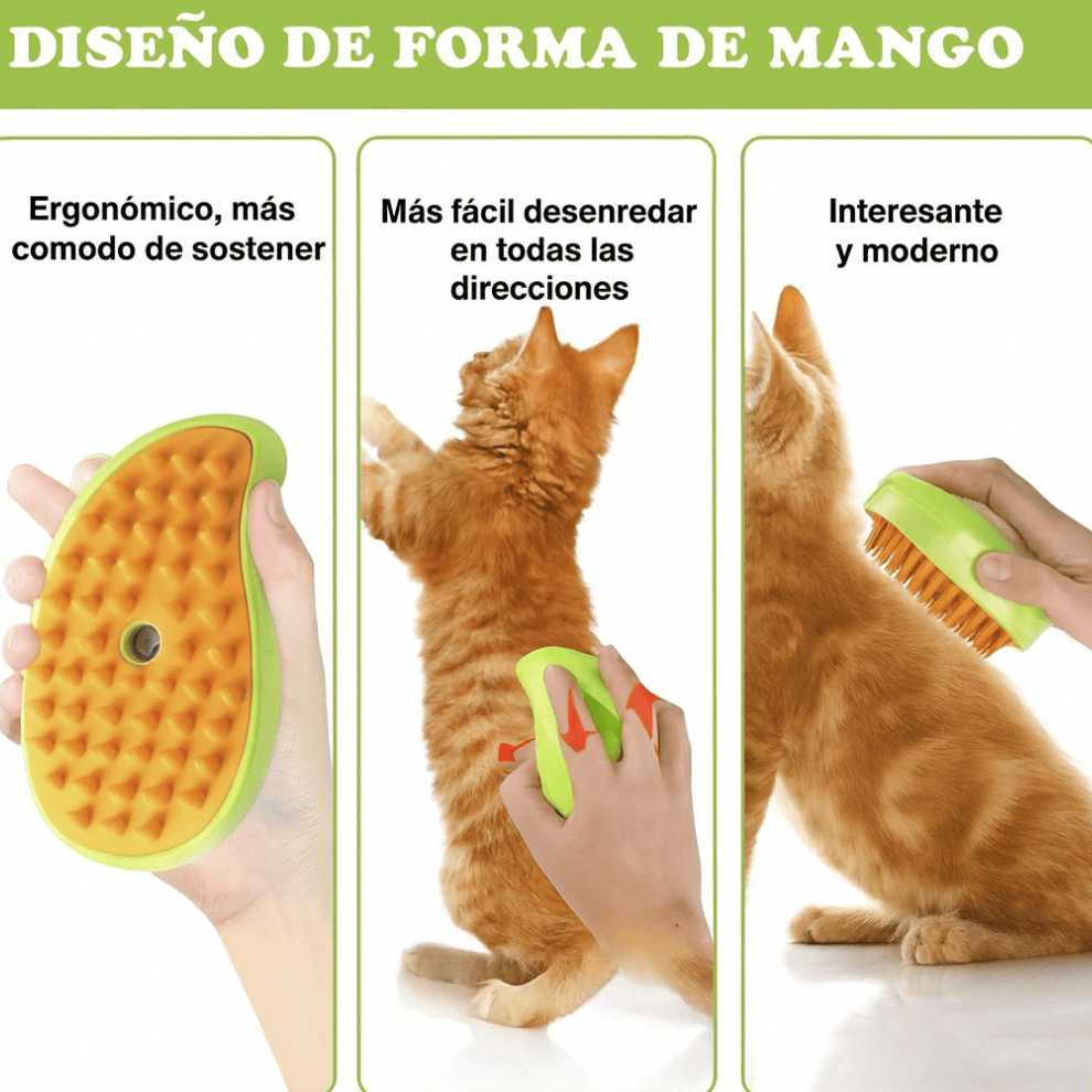 PetSphere™ Cepillo a Vapor Suave para Mascotas