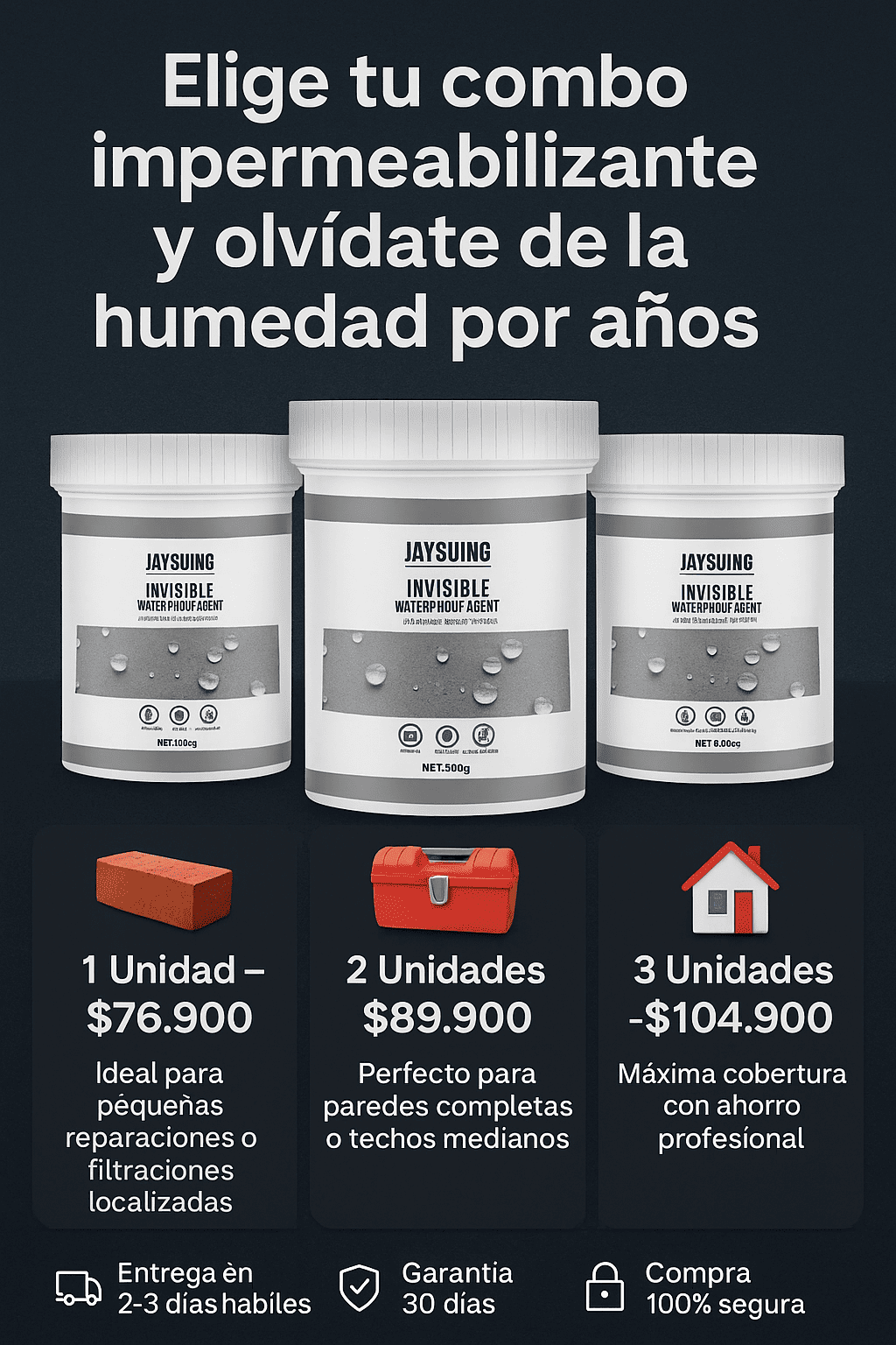 Impermeabilizante Transparente sella filtraciones, moho y humedad sin obras