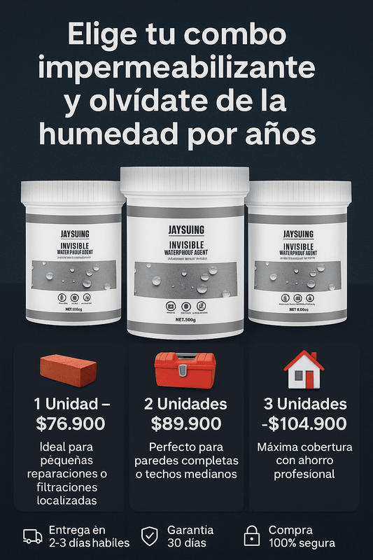Impermeabilizante Transparente sella filtraciones, moho y humedad sin obras